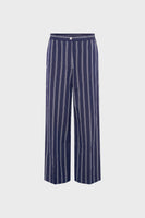GD Striped straight pants - AINAIS - Navy