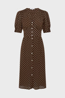 GD Fitted polka dot dress - ROHYA - Brown