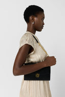 Waisted Maxi Dress With Golden Lurex - Rionna