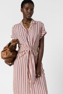 Striped fitted shirt dress - RAENA