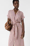 Striped fitted shirt dress - RAENA