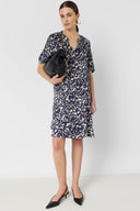 Short Dress With Abstract Floral Print - Raliah