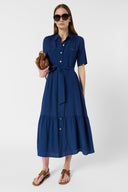 GD Long shirt dress - RAINA - Ink