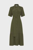GD Long shirt dress - RAINA - green