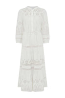 Long embroidered cotton dress - RHONIE