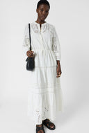 Long embroidered cotton dress - RHONIE