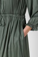 Smocked satin midi dress - RUBIE