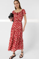 Long pleated floral dress - RIFKA