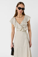 Polka dot wrap maxi dress - RIKA
