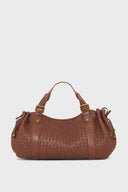 Braided Leather 24H Bag – Tan