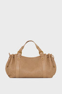 Braided Leather 24H Bag – Caramel
