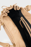 Braided Leather 24H Bag – Caramel