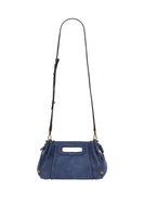Mini Dany handbag in suede leather with metallic interior
