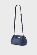 Mini Dany handbag in suede leather with metallic interior