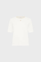 Cotton And Gold Lurex T-Shirt - Mavie