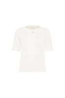 GD Cotton and gold lurex T-shirt - MAVIE - Ecru