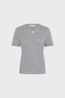 GD Striped linen and cotton T-shirt - MELVA - Navy