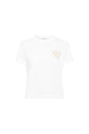 GD Cotton T-shirt with embroidered coat-of-arms - MELIA - White