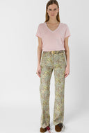 V-Neck Linen T-Shirt With Lurex - Mirana