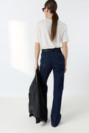 GD Linen T-shirt with embroidery - MAEVANELLE - Ecru