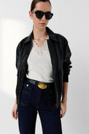 GD Linen T-shirt with embroidery - MAEVANELLE - Ecru
