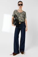 Floral V-Neck T-Shirt - Malinae