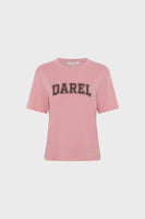 GD Cotton t-shirt with inscription - MELLY - Pink