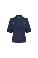GD Buttoned polo shirt - MYLA - Indigo