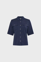 GD Buttoned polo shirt - MYLA - Indigo