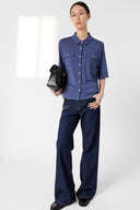GD Buttoned polo shirt - MYLA - Indigo