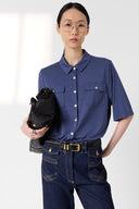 GD Buttoned polo shirt - MYLA - Indigo
