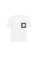 GD Embroidered daisy T-shirt - MELVINE - Ecru