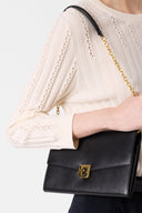 Openwork Sweater With Golden Buttons - Lhena