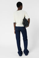 Short Sleeves Ribbed Sweater - Lyra