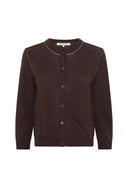 GD Linen blend cardigan - LORYS - Brown