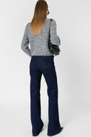 GD Mottled cardigan with golden buttons - LEORA - Navy