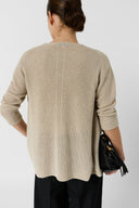 Iridescent Knit Natural Cardigan - Lorina