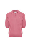 GD Linen-mix polo shirt - LOULA - Rosewood