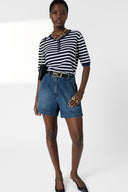 Short-Sleeved Sailor Sweater - Laina