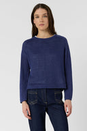 Round-neck linen sweater - LAURANNA