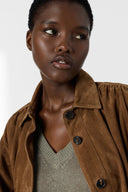 GD Loose fitV-neck linen sweater - LYLOU - green