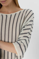 GD Striped fine-knit sweater - LYSIA - Navy