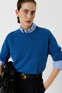 GD - WOOL CREW NECK SWEATER - BLUE