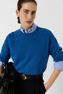 GD - WOOL CREW NECK SWEATER - BLUE