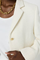 Plain Tweed Suit Jacket - Tahiti