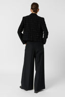 GD Checked tweed suit jacket - TIANA - Black