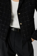 GD Checked tweed suit jacket - TIANA - Black