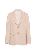 GD Linen mix suit jacket - TAZIA - Nude