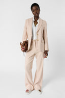 GD Linen mix suit jacket - TAZIA - Nude