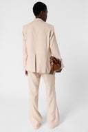 GD Linen mix suit jacket - TAZIA - Nude